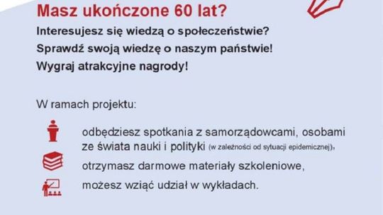 Trwa nabór do III Pomorskiej Olimpiady Wiedzy Obywatelskiej „Senior Obywatel” im. Pawła Adamowicza.