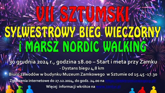 VII Sztumski Bieg Sylwestrowy i Marsz Nordic Walking