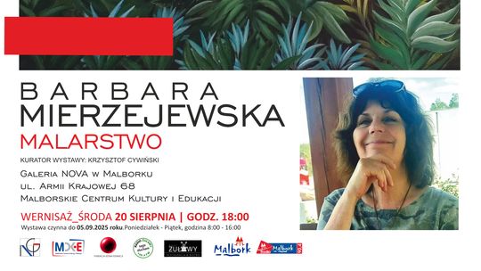 Wernisaż wystawy malarstwa Barbary Mierzejewskiej w malborskiej Galerii Nova.
