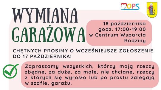 Wymiana Garażowa w Dzierzgoniu.