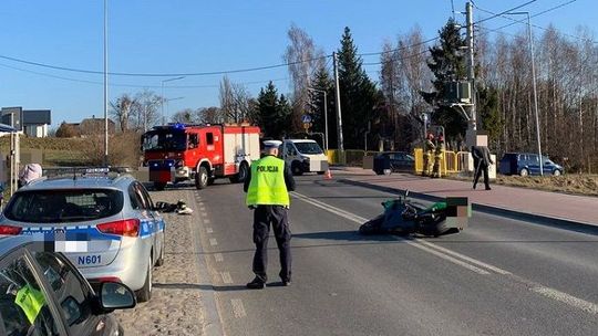 Wypadek motocyklisty. Malborska policja apeluje o ostrożność!