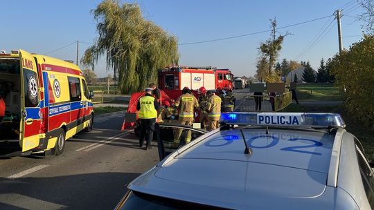 Wypadek z udziałem motocyklisty w powiecie malborskim. LPR przetransportował poszkodowanego do szpitala