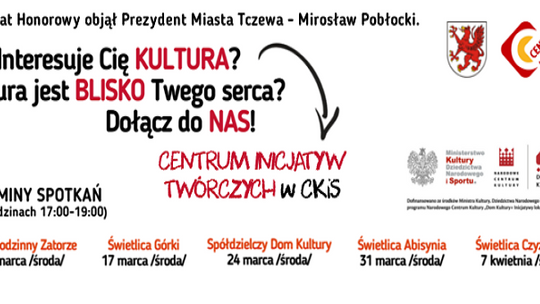 Z inicjatywy dyrektora Tomasza Hildebrandta w Centrum Kultury i Sztuki powstaje Centrum Inicjatyw Twórczych. 