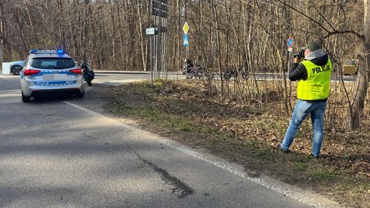 Zdarzenie drogowe z udziałem motocyklisty na DW 501.