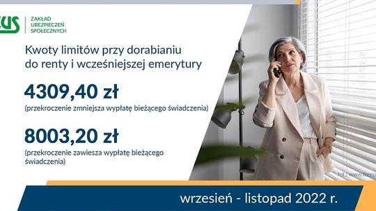 ZUS. Renciści i wcześniejsi emeryci mogą dorobić mniej