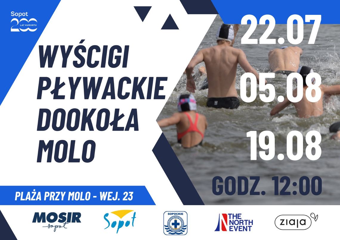 5 sierpnia startuje „Wyścig pływacki dookoła molo im. Jacka Starościaka #2” i Sopocki Maraton Pływacki