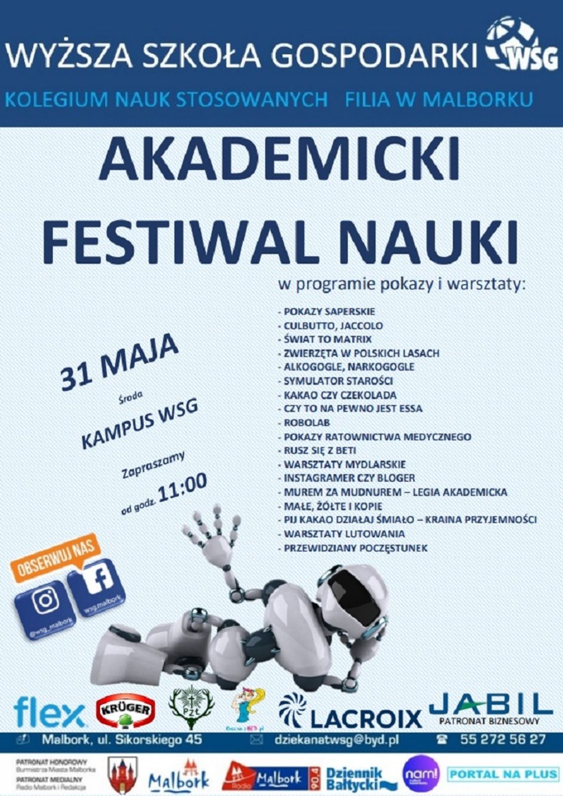 Akademicki Festiwal Nauki w Malborku.