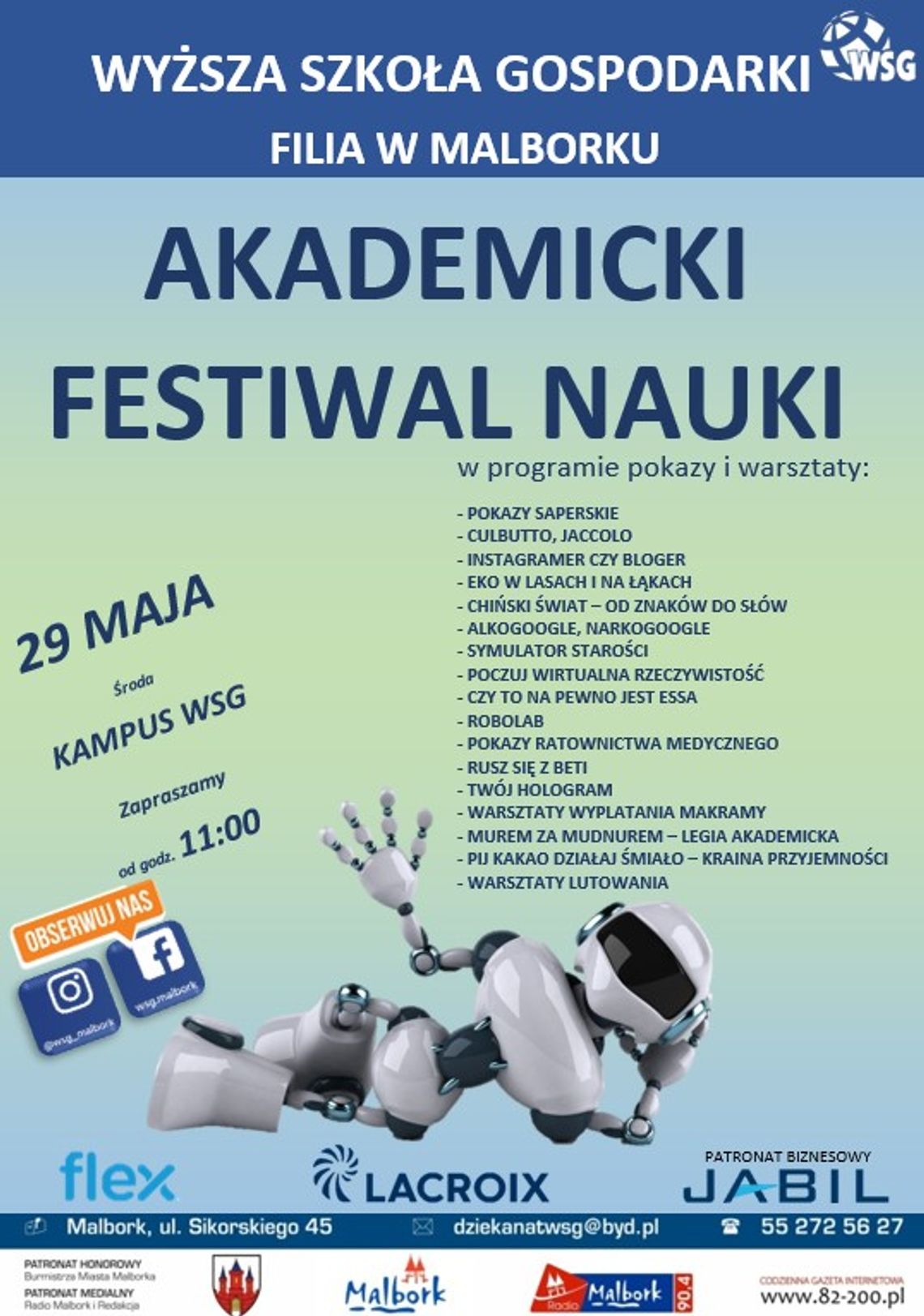 Akademicki Festiwal Nauki w Malborku.