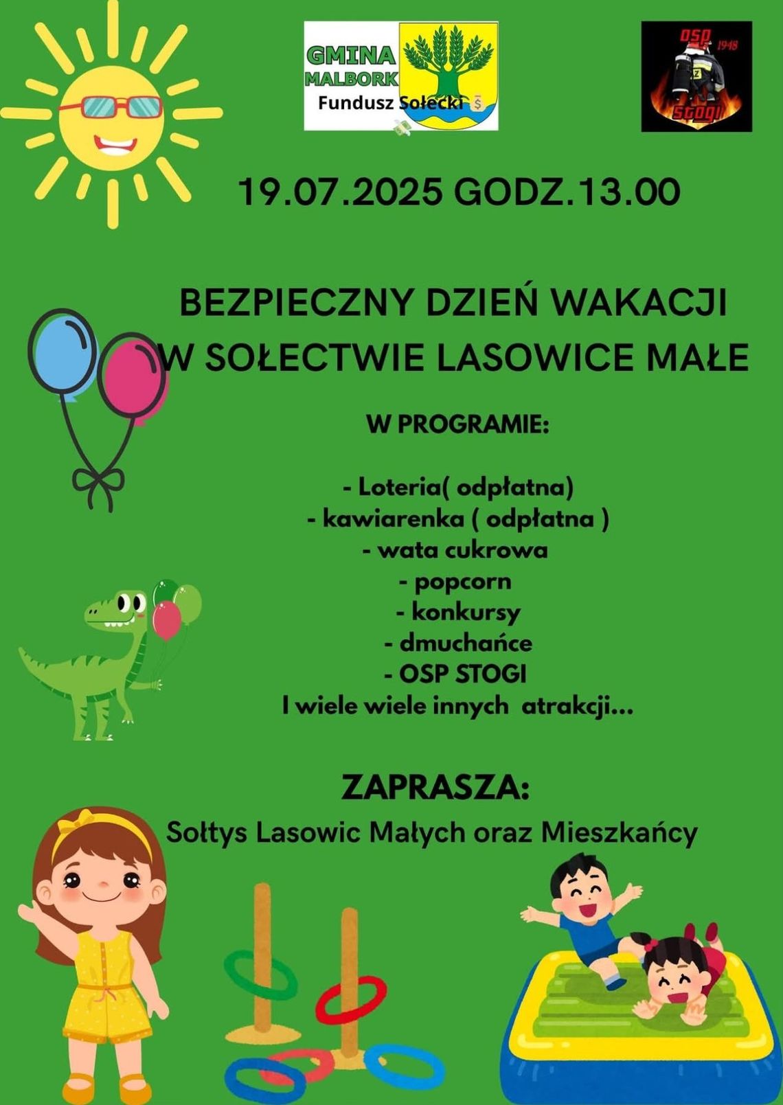 "Bezpieczny Dzień Wakacji" w sołectwie Lasowice Małe.