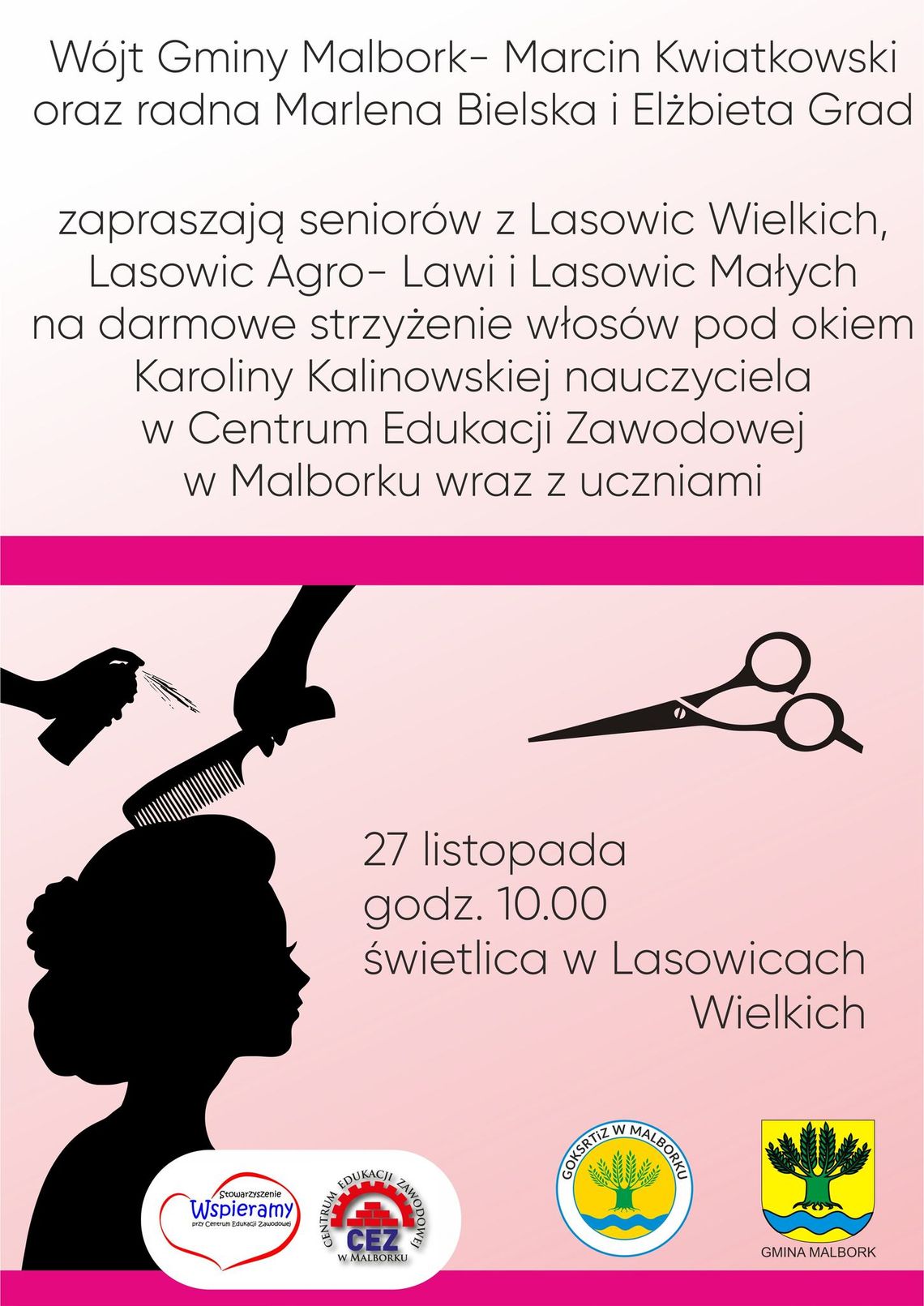 Bezpłatne strzyżenie włosów dla seniorów w Lasowicach Wielkich