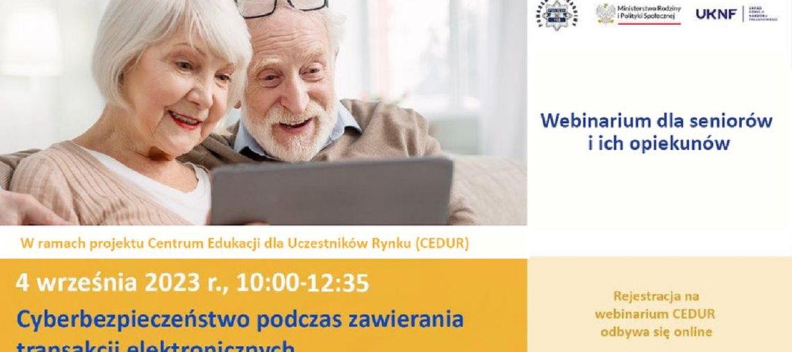 Bezpłatne webinarium dla seniorów o cyberbezpieczeństwie