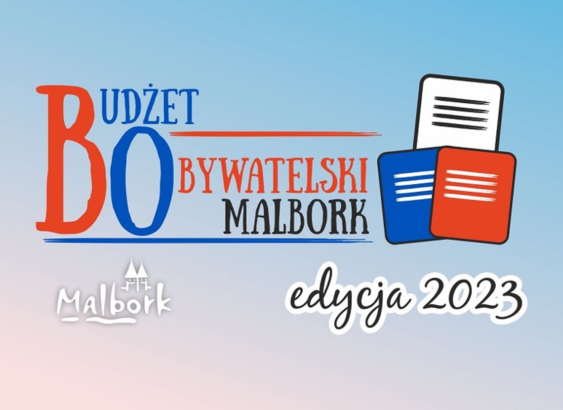 Budżet Obywatelski Malbork 2023. Każdy mieszkaniec może wziąć udział w głosowaniu na projekty.
