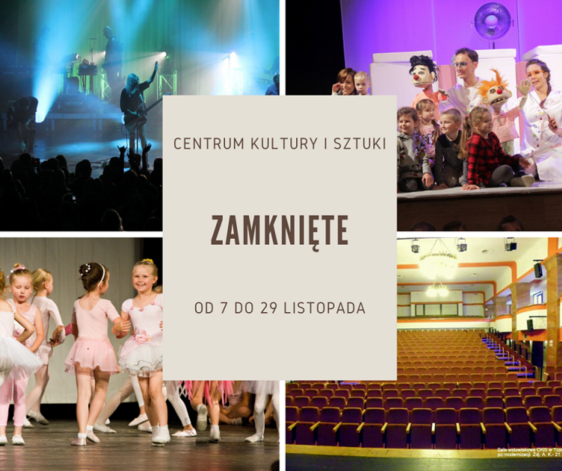 Centrum Kultury i Sztuki zamknięte dla publiczności od 7 listopada