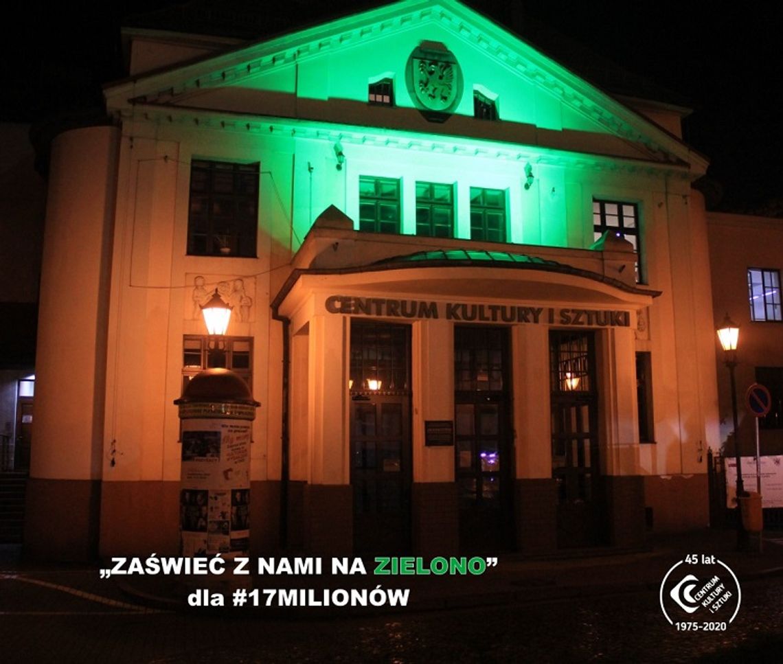 Centrum Kultury i Sztuki zaświeci się na zielono