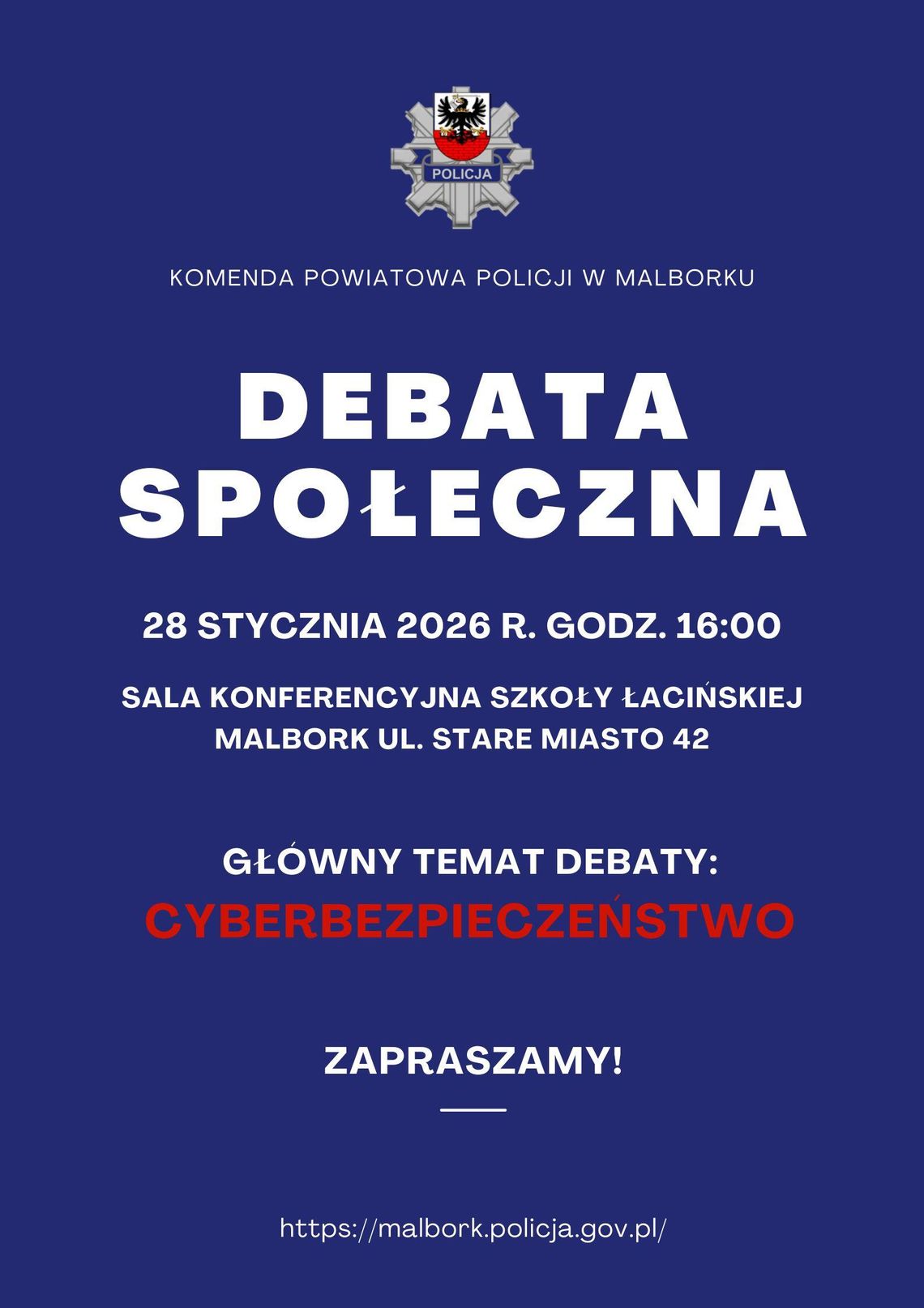 Cyberbezpieczeństwo mieszkańców Malborka tematem debaty społecznej.