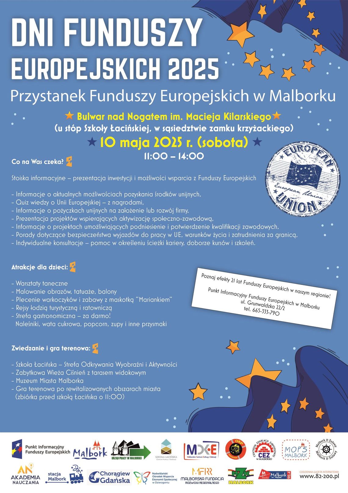 DNI FUNDUSZY EUROPEJSKICH 2025. Przystanek Funduszy Europejskich w Malborku