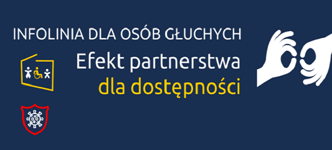 Dostępność Plus. Wideoinfolinia dla osób głuchych potrzebujących informacji w związku z epidemią Covid-19. 