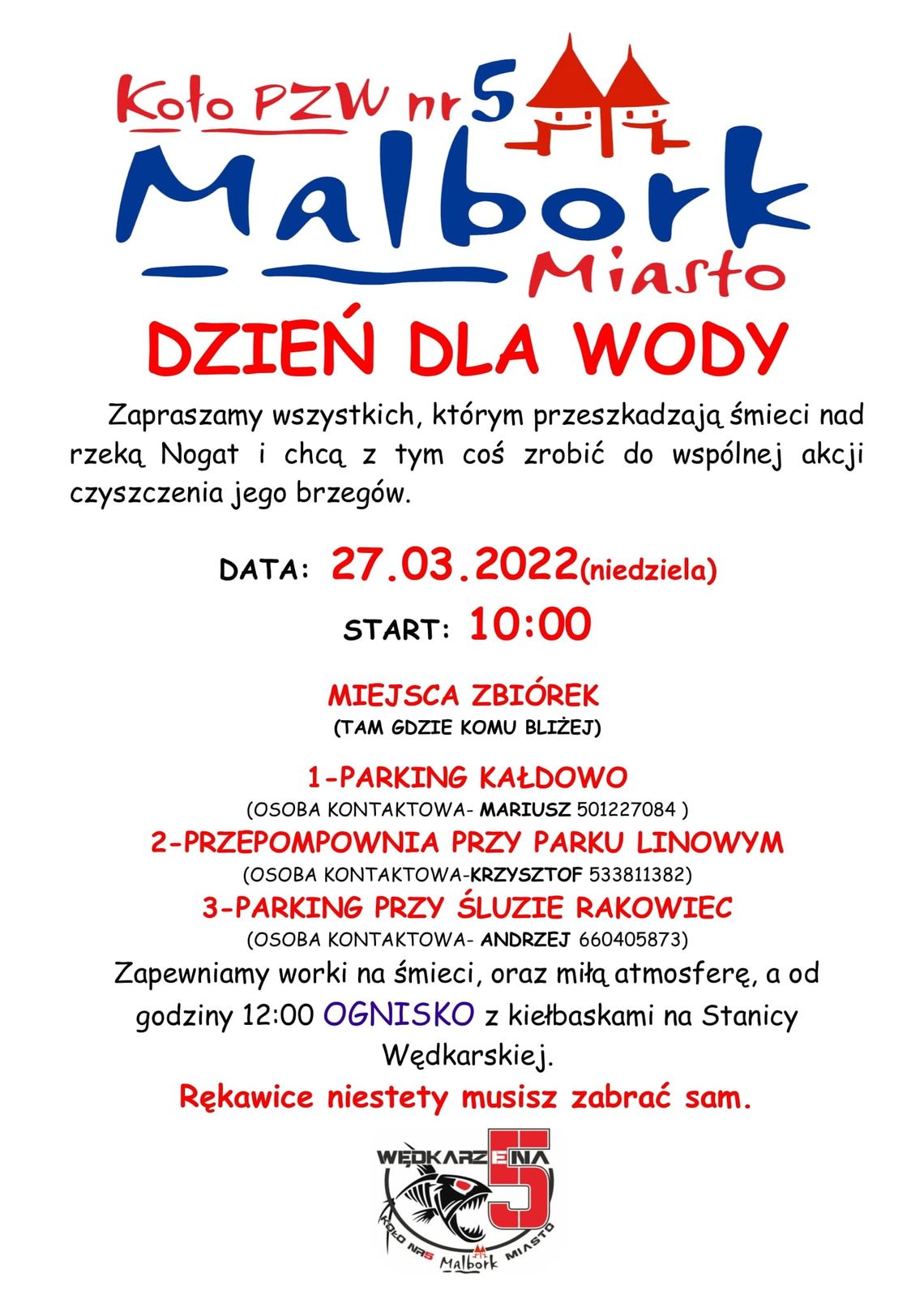 Dzień dla wody. Posprzątajmy wspólnie okolicę nad Nogatem.