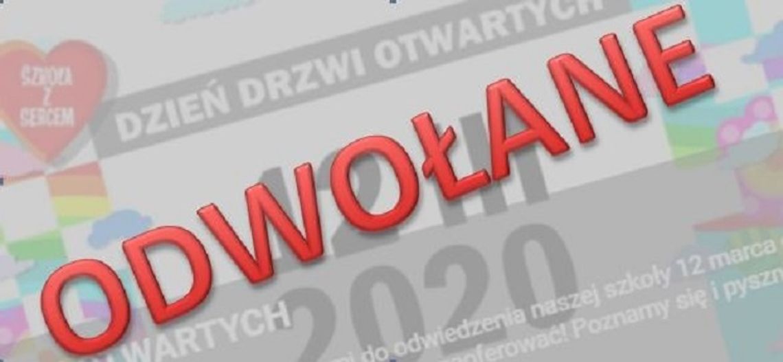 Dzień drzwi otwartych w SP nr 6 w Malborku odwołany 