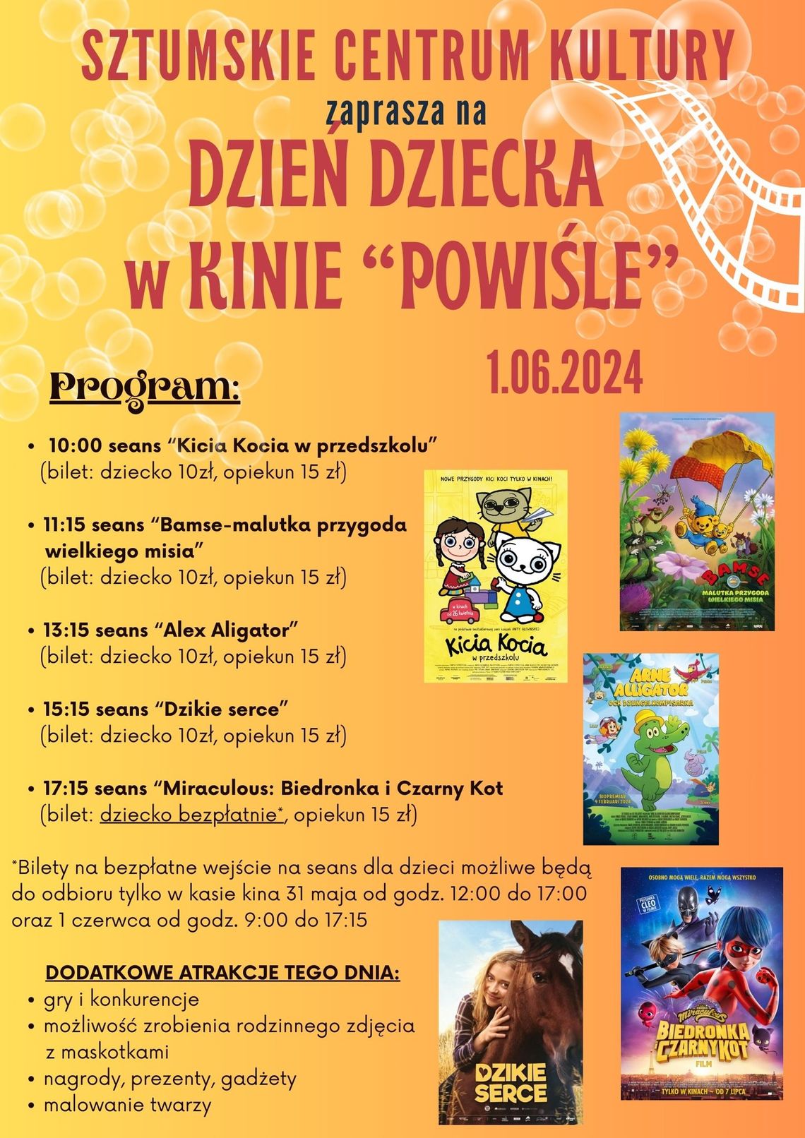 Dzień Dziecka w Sztumskim Kinie "Powiśle"