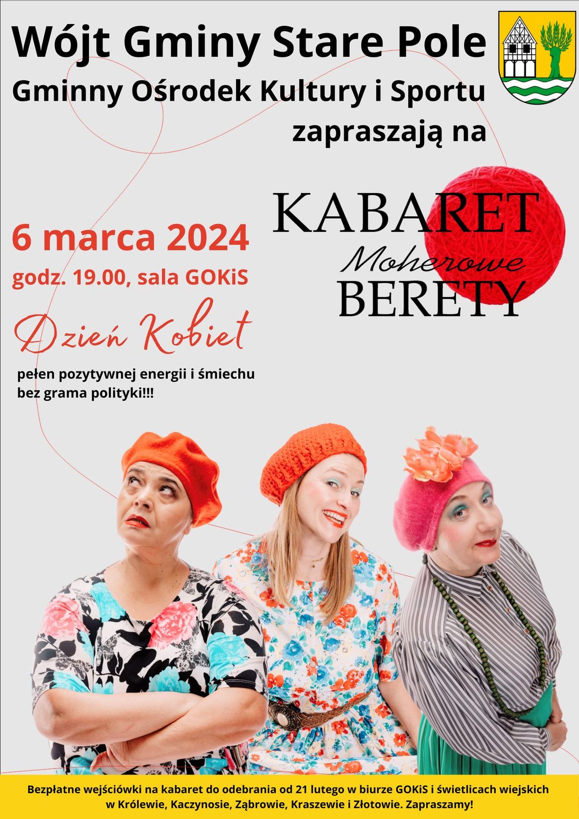 Dzień Kobiet z kabaretem "Moherowe Berety" w GOKiS w Starym Polu.