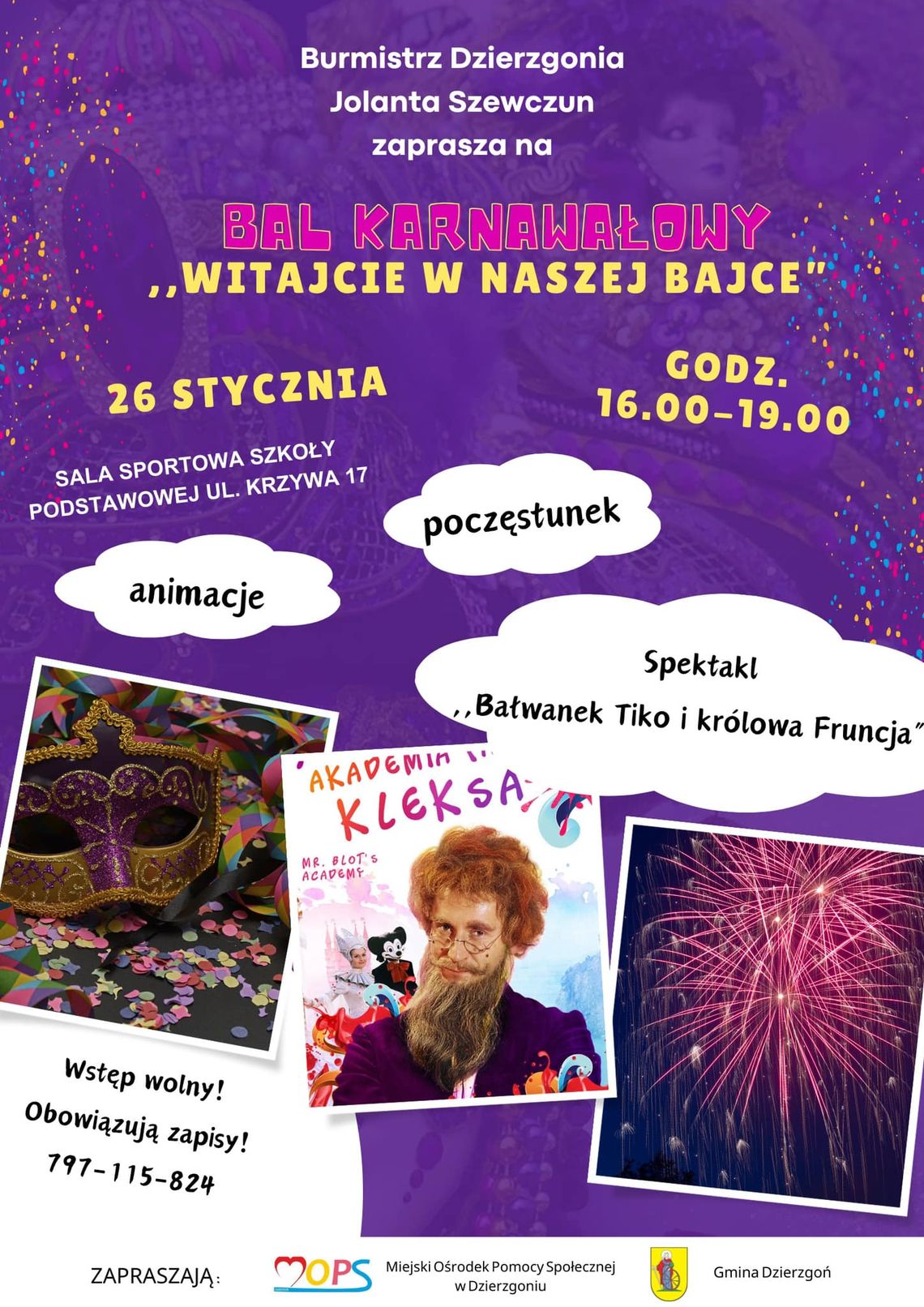 Dzierzgoń. Bal Karnawałowy Dla Dzieci "Witajcie W Naszej Bajce".