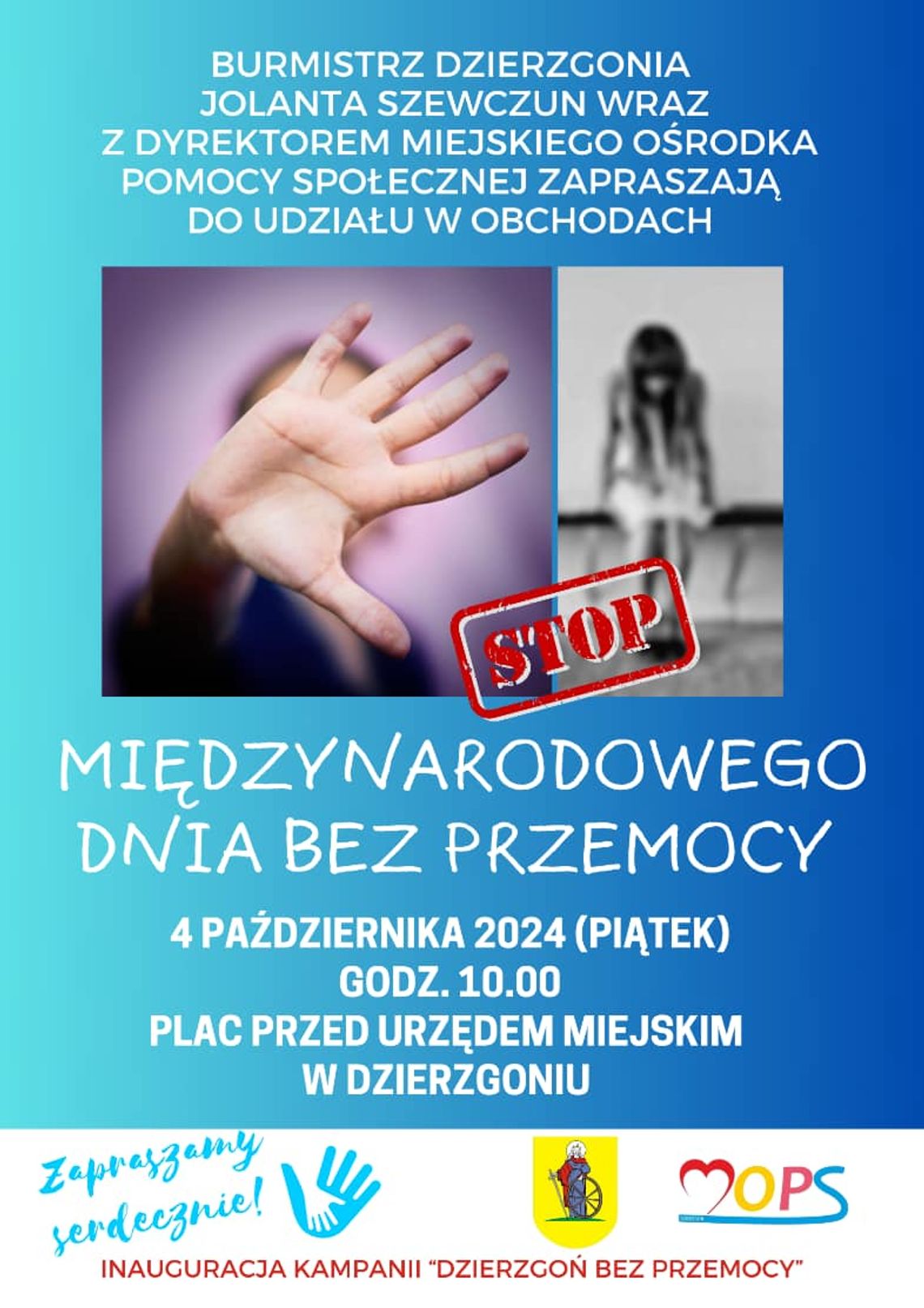 Dzierzgoń. Obchody Międzynarodowego Dnia Bez Przemocy.