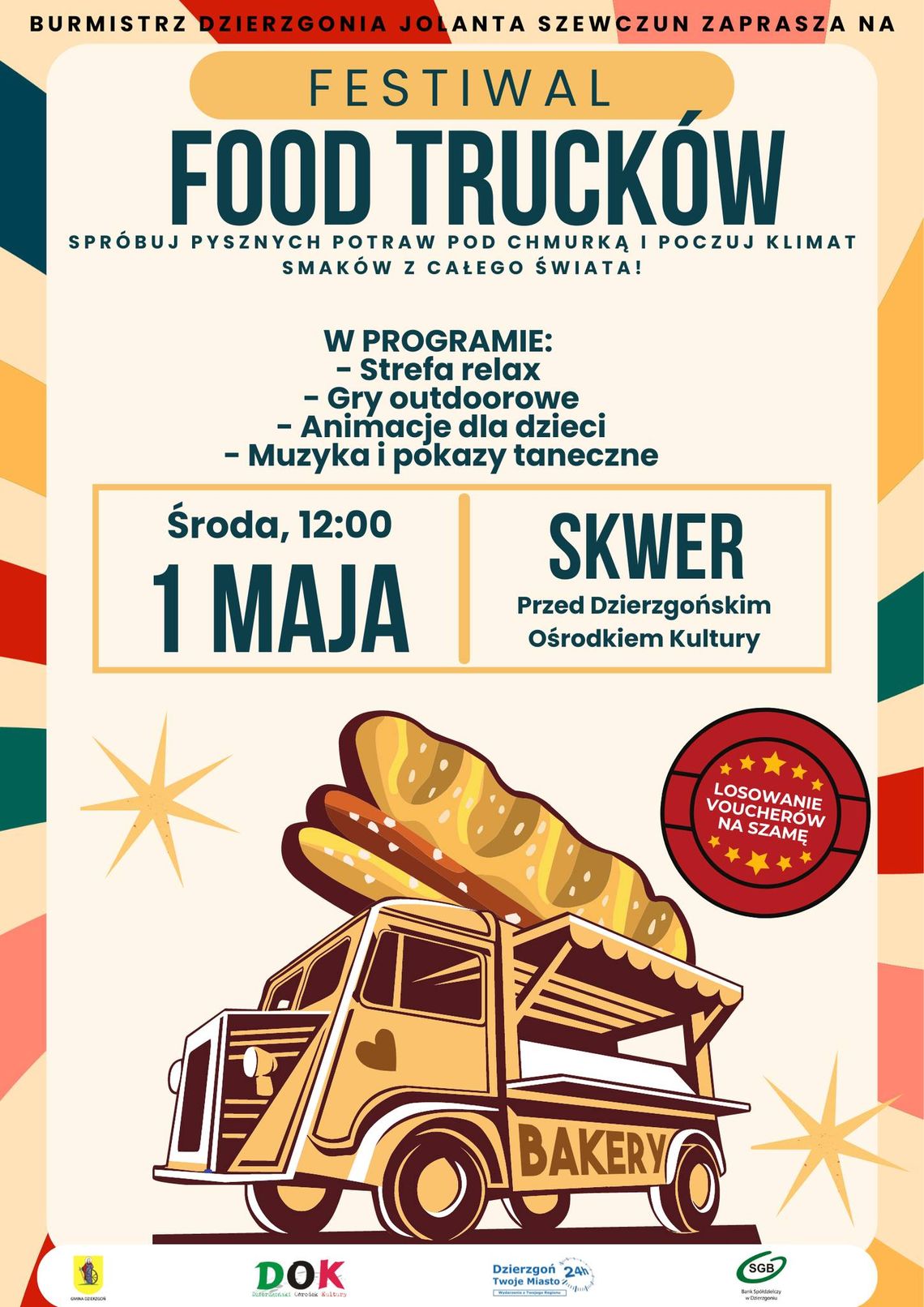 Festiwal Food Trucków w Dzierzgoniu.