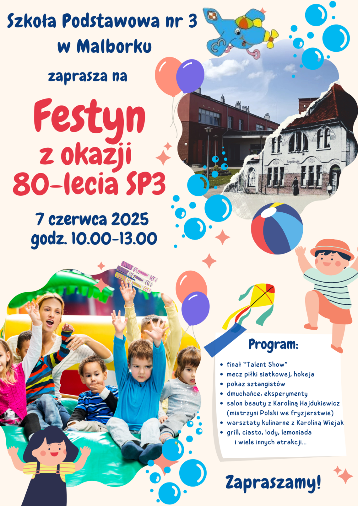 Festyn z okazji 80-lecia Szkoły Podstawowej nr 3 w Malborku.