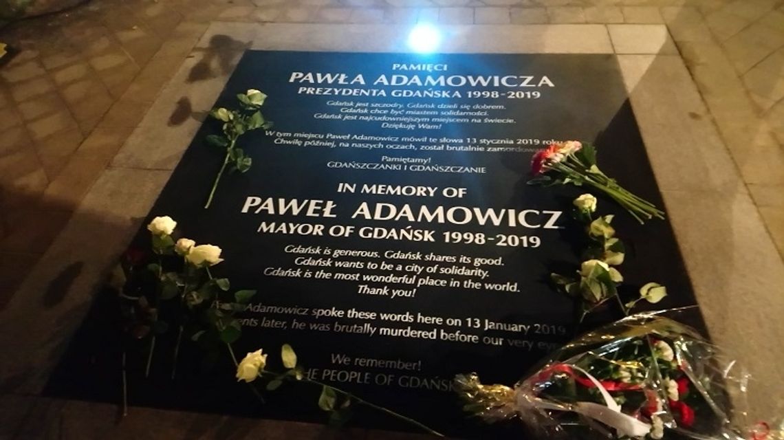 Gdańsk upamiętnił zmarłego prezydenta  Pawła Adamowicza. 