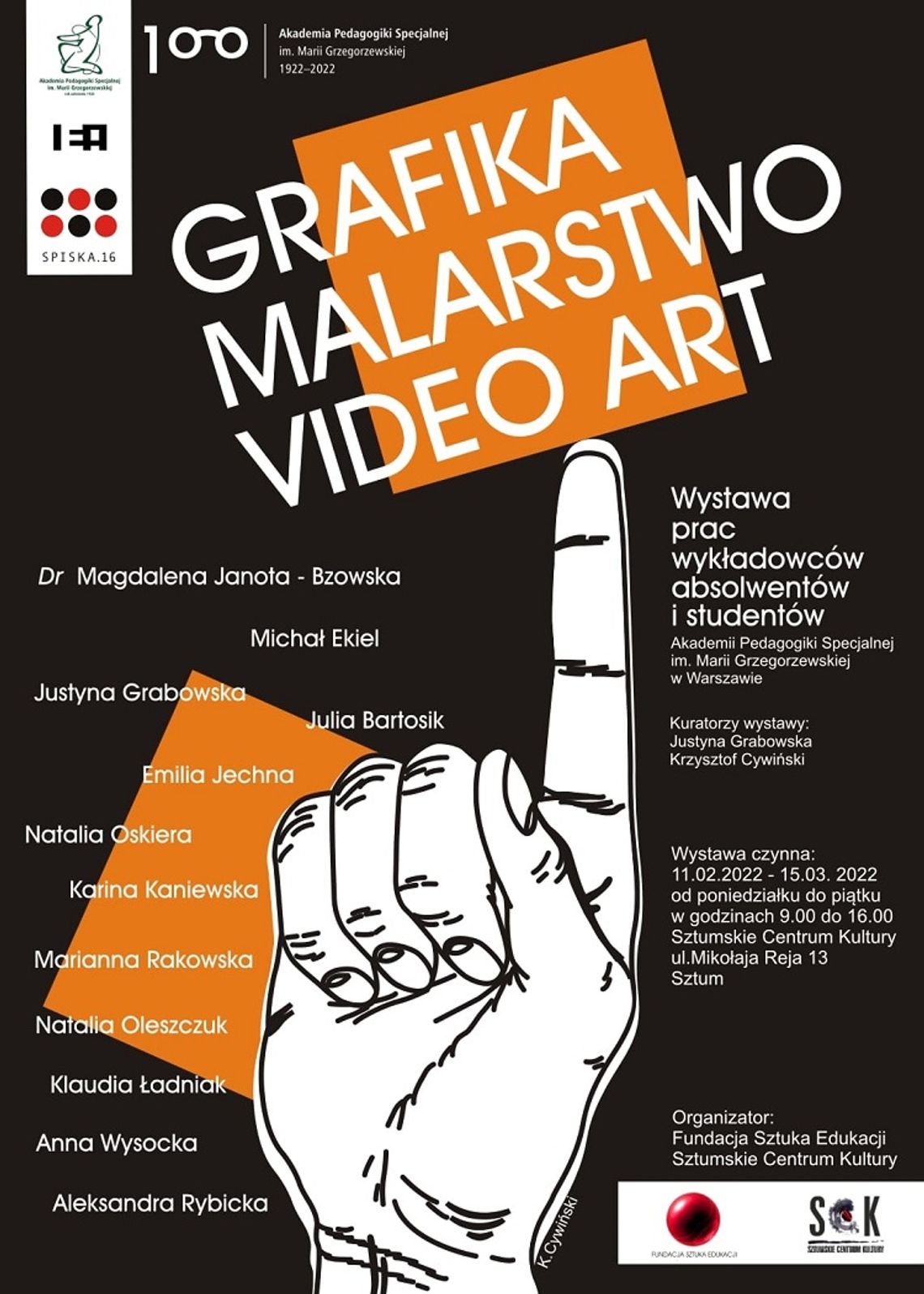 Grafika, malarstwo, video art - Sztumskie Centrum Kultury zaprasza na wernisaż wystawy.
