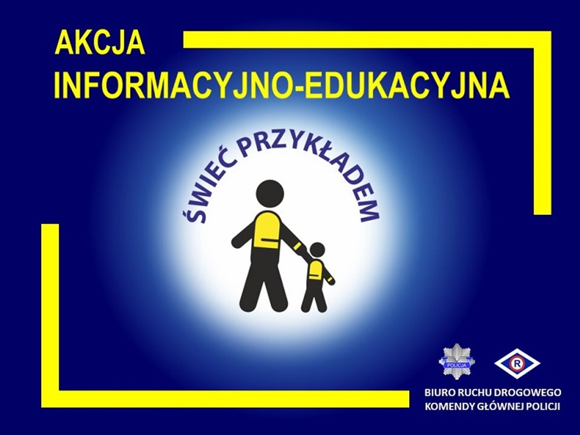 Happening „Świecę przykładem. Noszę odblaski" w Malborku. 