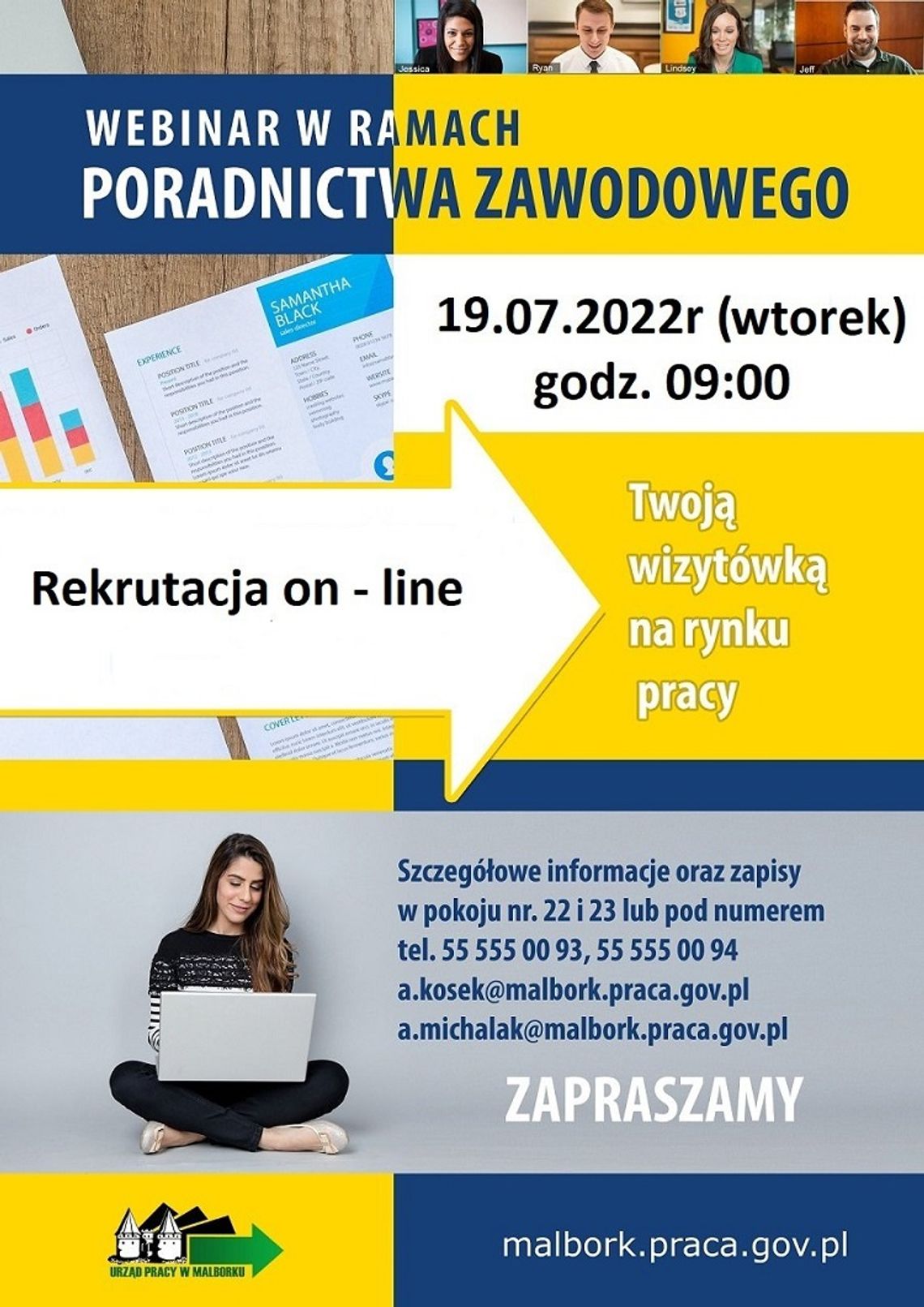 Jak przygotować się do rekrutacji online? Powiatowy Urząd Pracy w Malborku zaprasza na webinar.