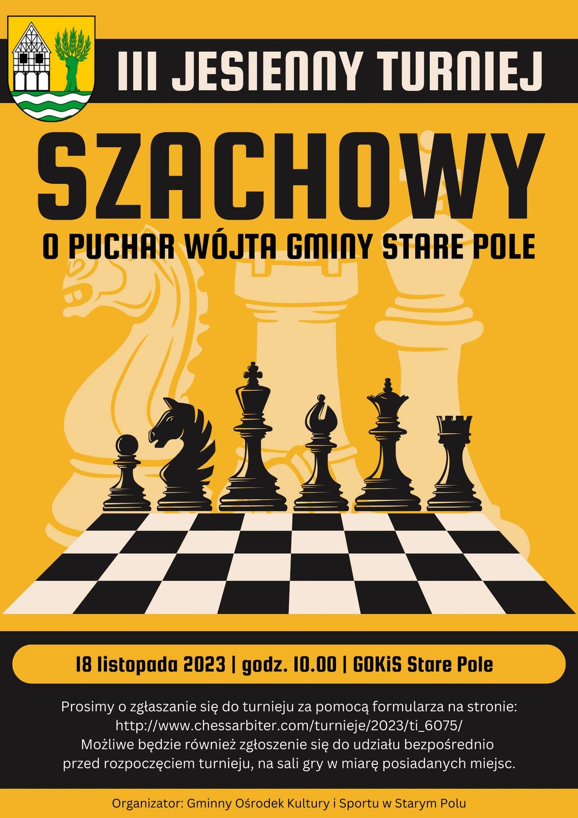 Jesienny Turniej Szachowy o Puchar Wójta Gminy Stare Pole.