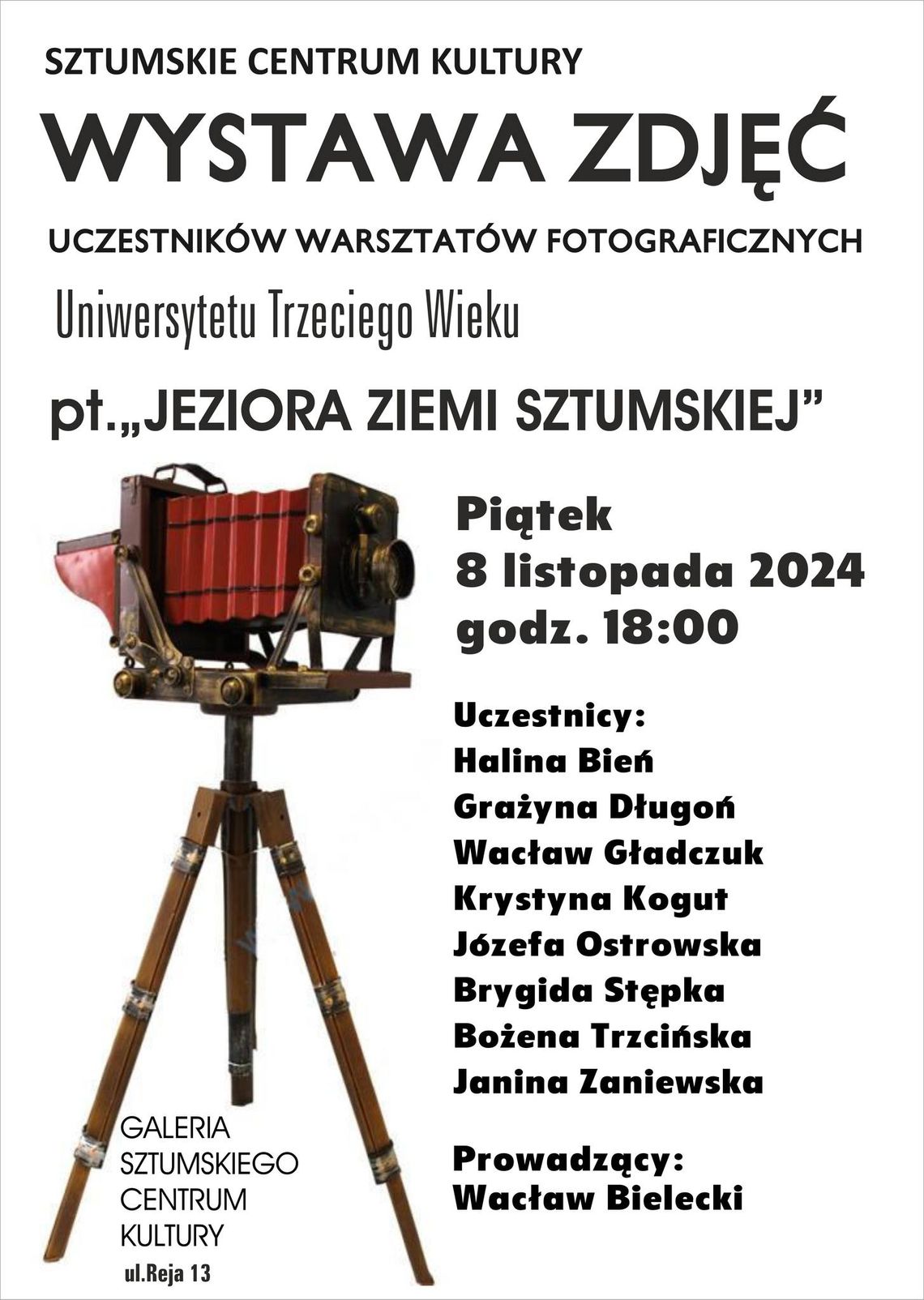 "Jeziora Ziemi Sztumskiej" - wernisaż wystawy prac fotograficznych.