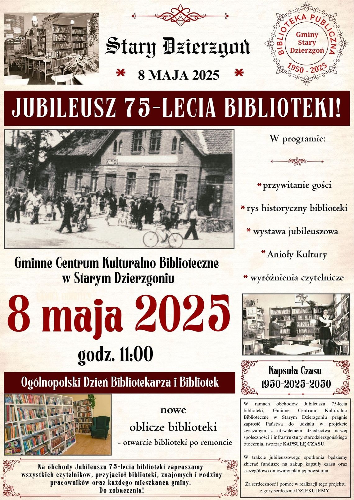 Jubileusz 75-lecia Biblioteki w Starym Dzierzgoniu.