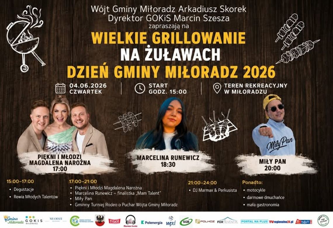 Już wkrótce kolejna edycja Wielkiego Grillowania na Żuławach, czyli Dzień Gminy Miłoradz 2026.