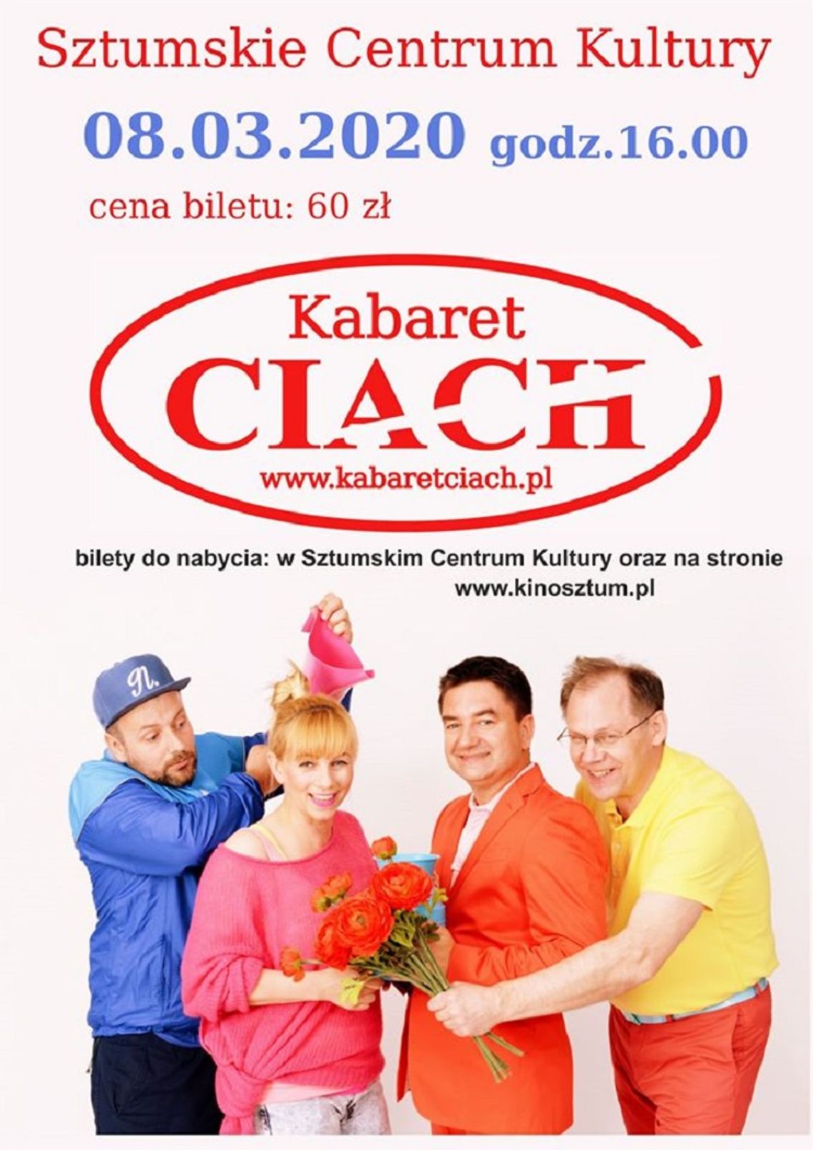 Kabaret Ciach wystąpi w Sztumie z okazji Dnia Kobiet