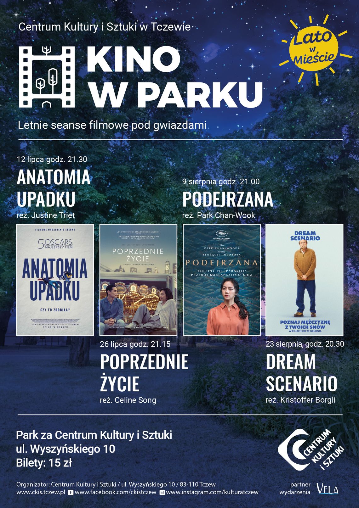 Kino w Parku – film „Anatomia upadku” w Tczewie.