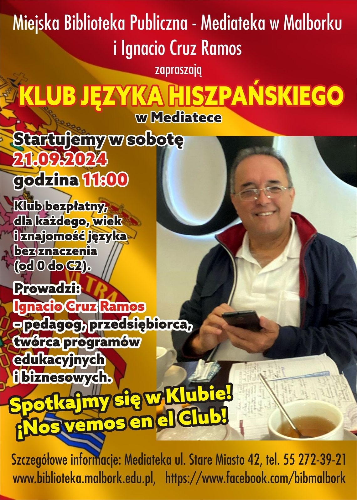 Klub języka hiszpańskiego w malborskiej Mediatece