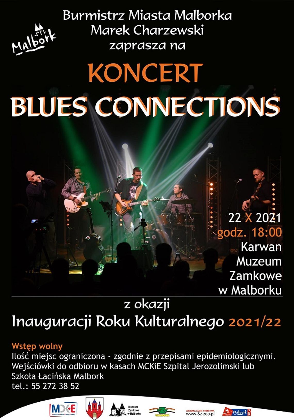 Koncert Blues Connections z okazji Inauguracji Roku Kulturalnego w Malborku 2021/2022
