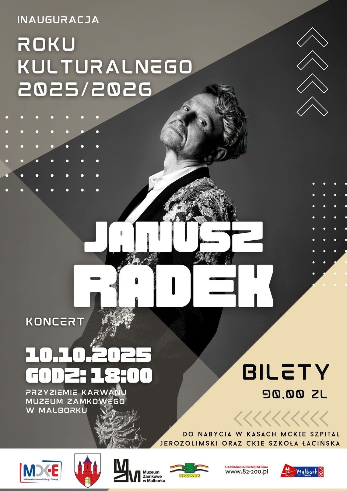 Koncert Janusza Radka w ramach Inauguracji Roku Kulturalnego 2025/2026 w Malborku.