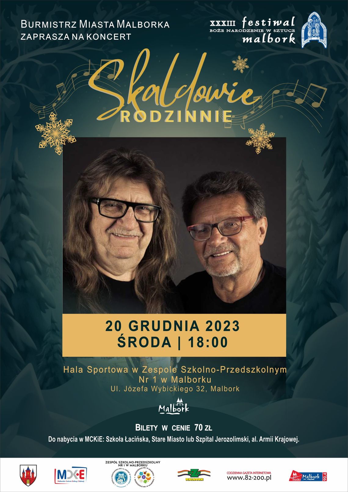 Koncert „Skaldowie Rodzinnie” w malborskim ZSP nr 1.