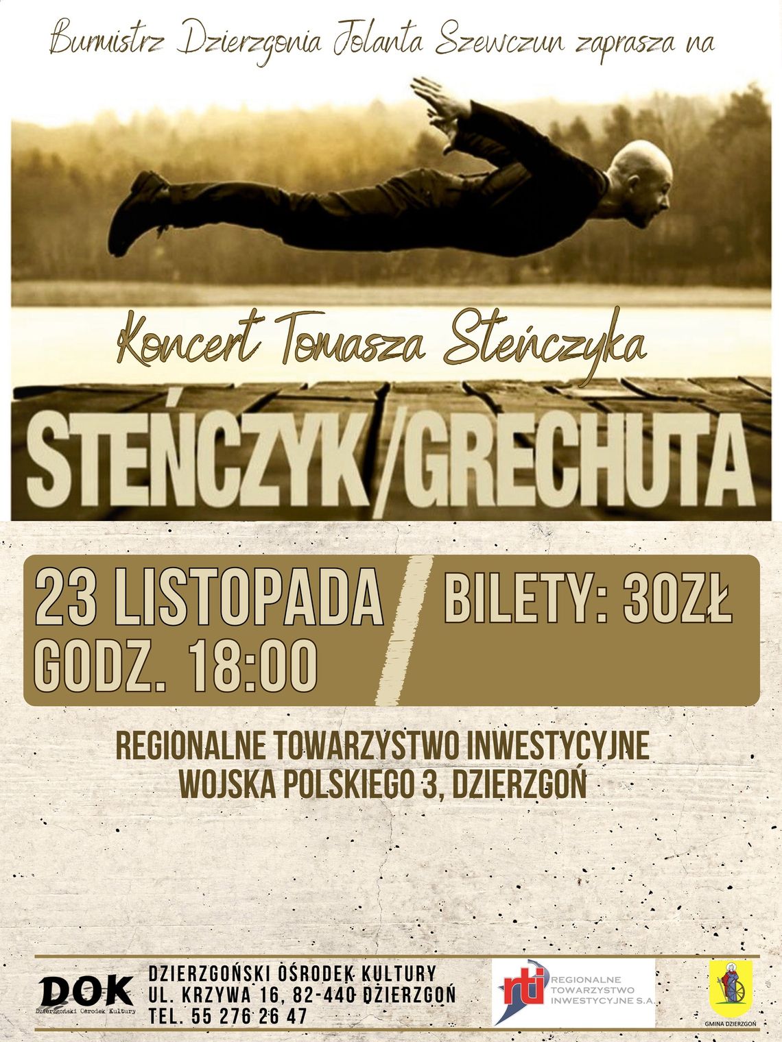 Koncert Tomasza Steńczyka w Dzierzgoniu.