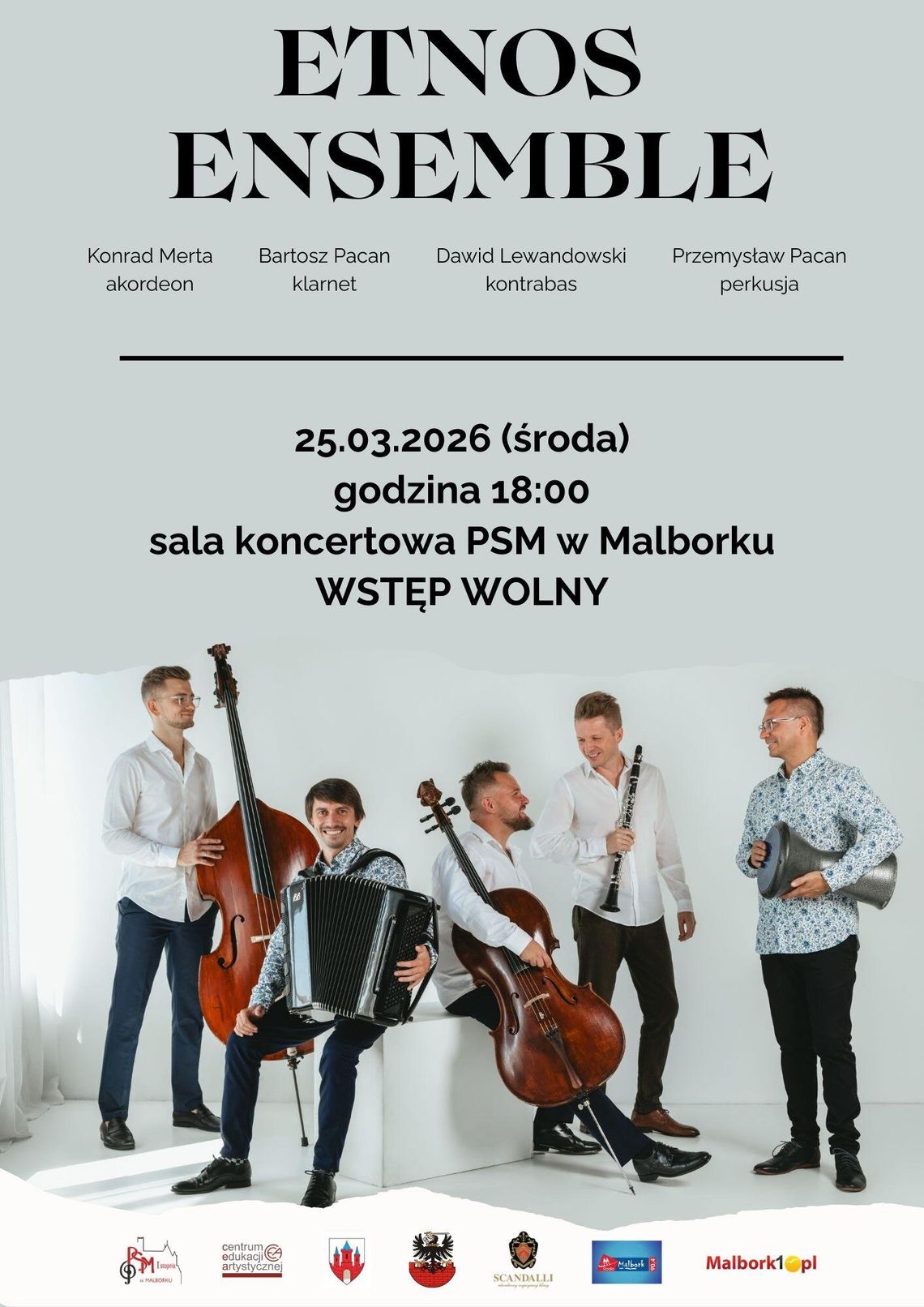 Koncert zespołu Etnos Ensemble w ramach XVI Malborskich Spotkań Akordeonowych