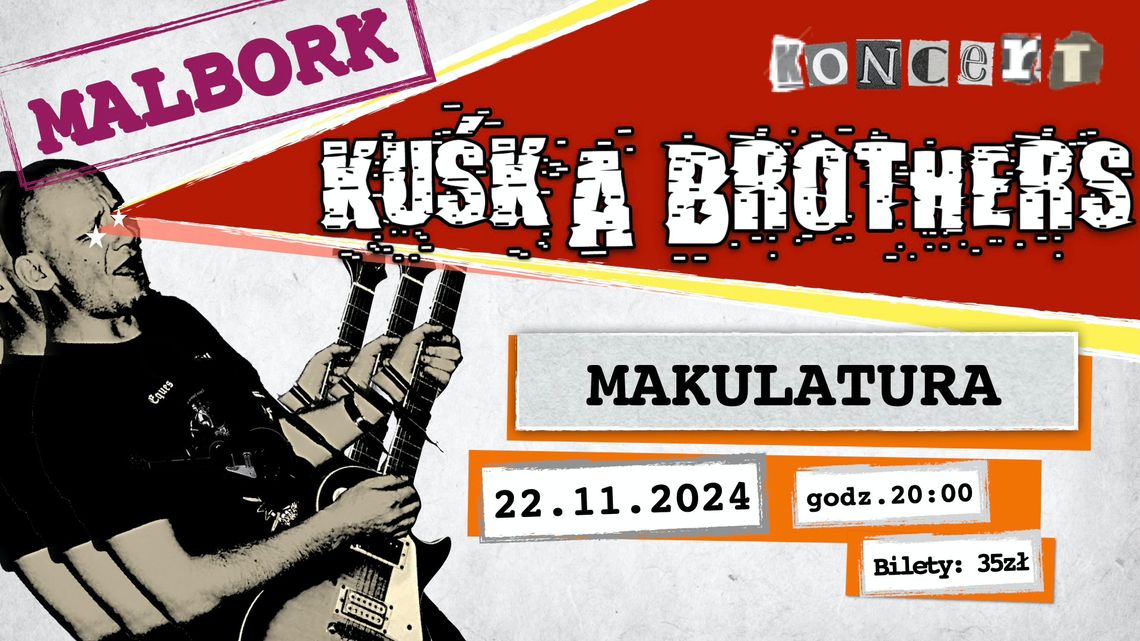 Koncert zespołu Kuśka Brothers w malborskiej Makulaturze.