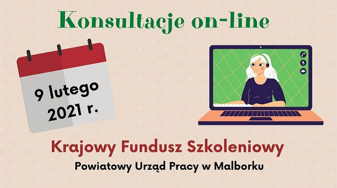 Konsultacje online. Powiatowy Urząd Pracy w Malborku zaprasza do skorzystania z usługi.