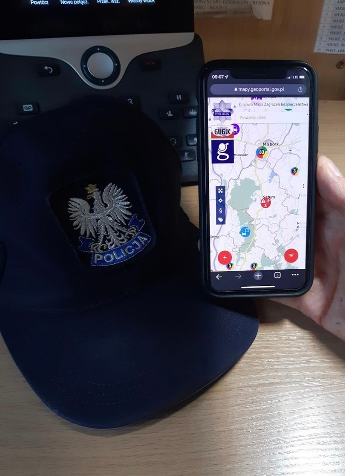 Krajowa Mapa Zagrożeń Bezpieczeństwa - sztumscy policjanci zachęcają do korzystania z aplikacji.