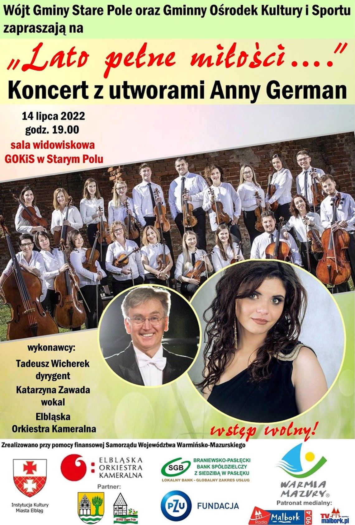 "Lato pełne miłości..." koncert z utworami Anny German w Starym Polu.