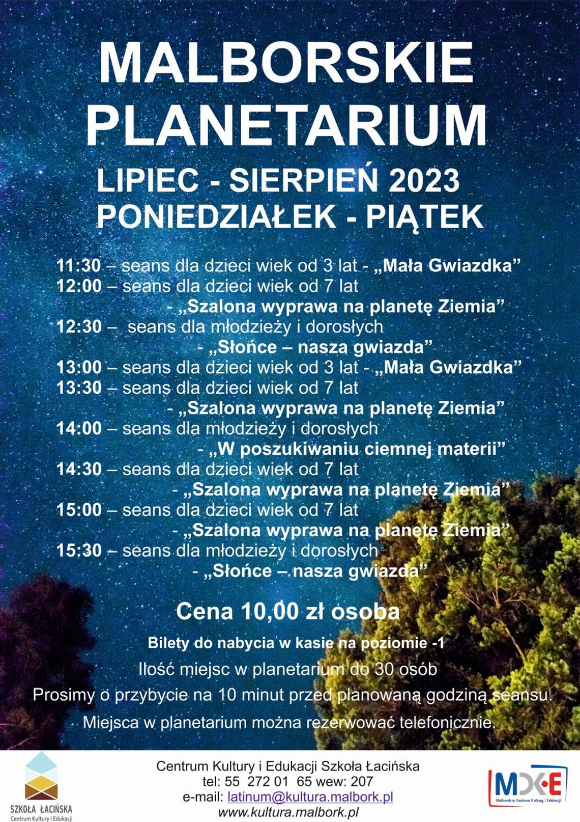 Lato w malborskim Planetarium.